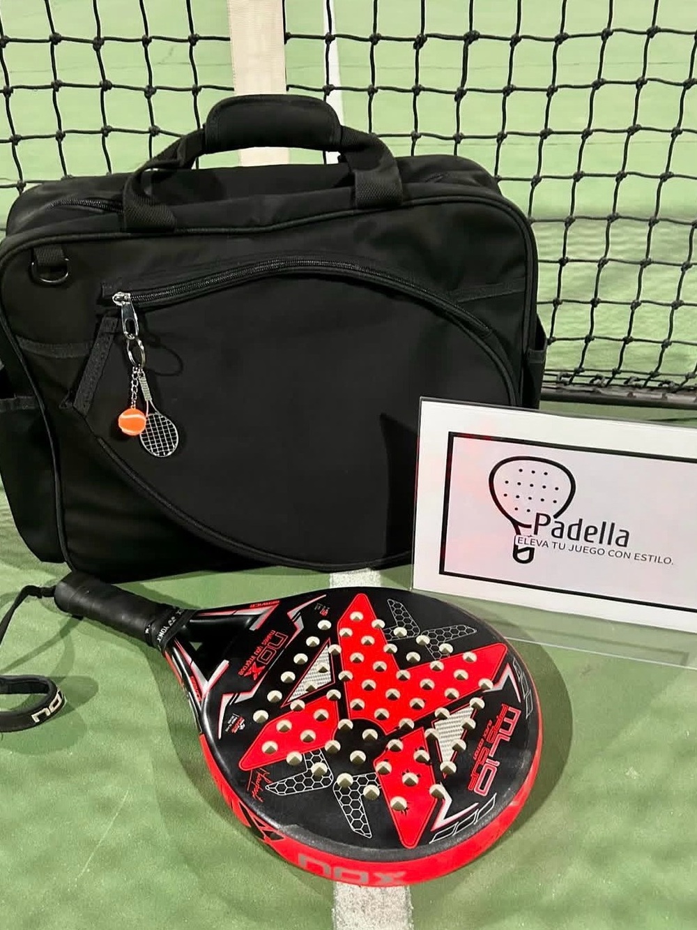 Black Padel/ Tenis/ Pickleball Tote Bag